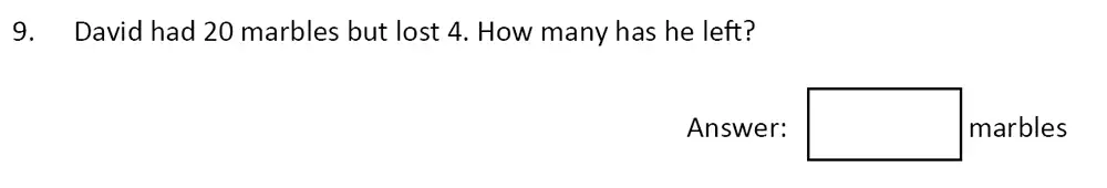 Question 9 - The Perse School, Cambridge – Year 3 Specimen Paper