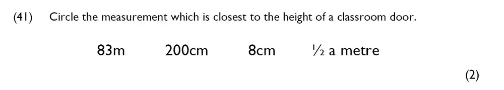 Question 41 - Westminster Cathedral Choir School – 7 Plus Specimen Maths Paper