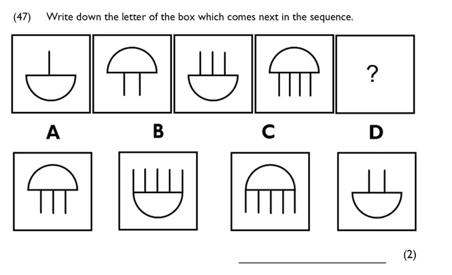 Question 47 - Westminster Cathedral Choir School – 7 Plus Specimen Maths Paper