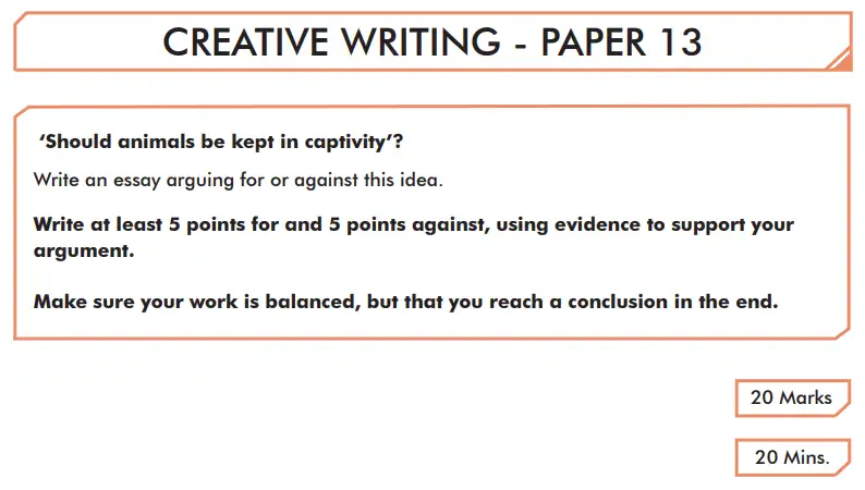 Question 13 - English Creative Writing Paper 13