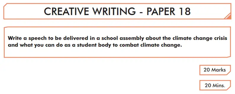 Question 18 - English Creative Writing Paper 18