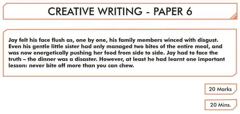 Question 6 - English Creative Writing Paper 6