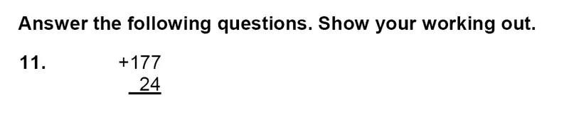 Question 11 - Alleyn’s School – 9 Plus Maths Sample Paper