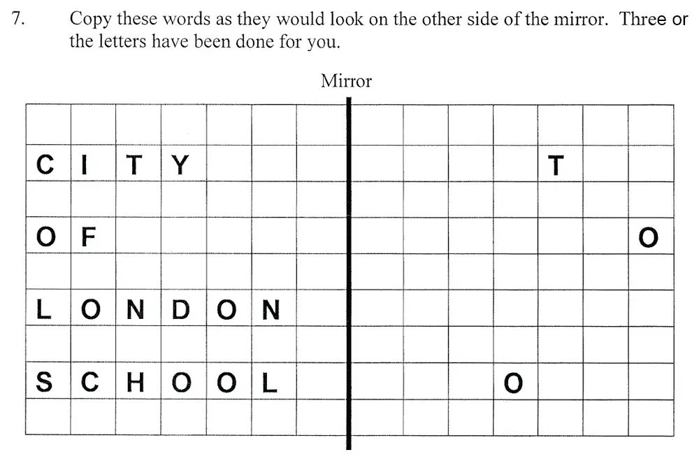 Question 10 - City of London School – 10 Plus Maths Practice Paper