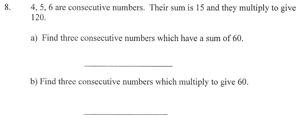 Question 11 - City of London School – 10 Plus Maths Practice Paper