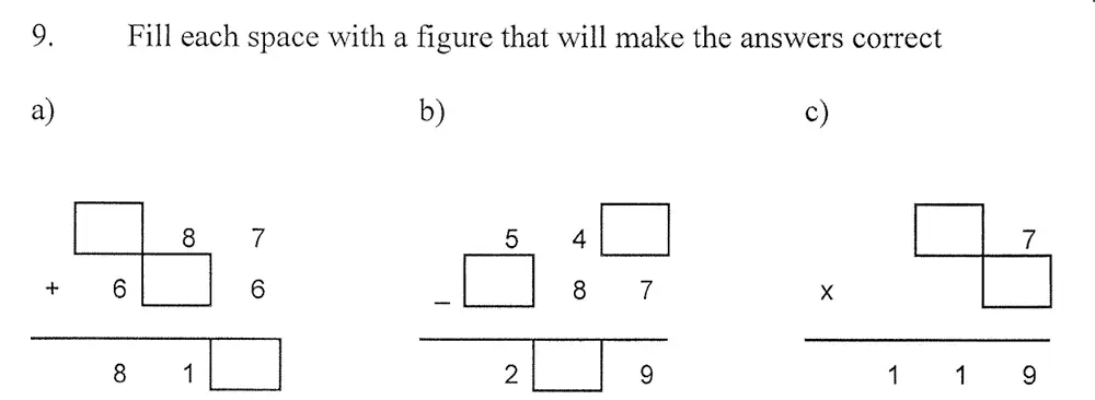 Question 12 - City of London School – 10 Plus Maths Practice Paper