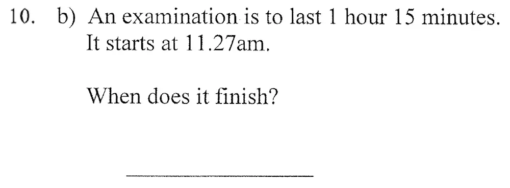Question 14 - City of London School – 10 Plus Maths Practice Paper
