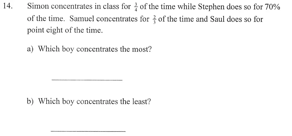 Question 19 - City of London School – 10 Plus Maths Practice Paper