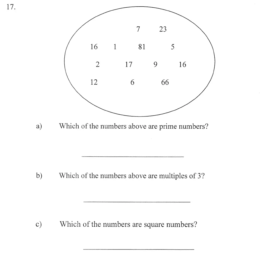 Question 23 - City of London School – 10 Plus Maths Practice Paper