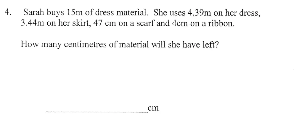 Question 5 - City of London School – 10 Plus Maths Practice Paper