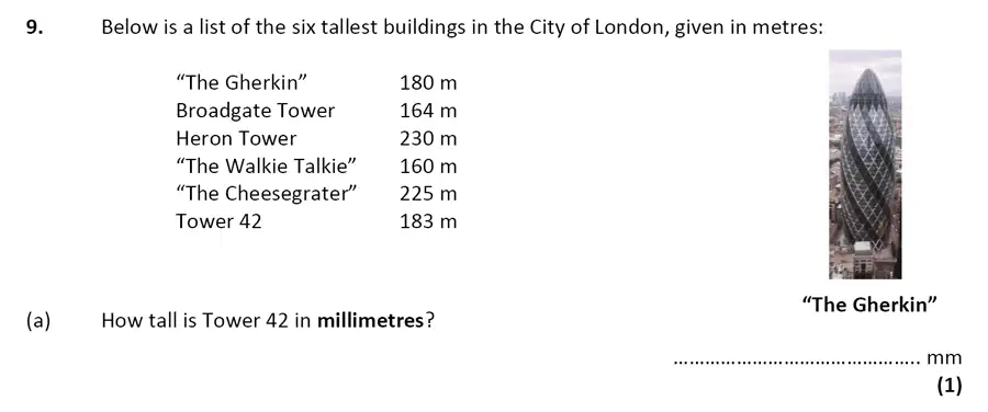 Question 10 - City of London School – 10 Plus Specimen Maths Paper