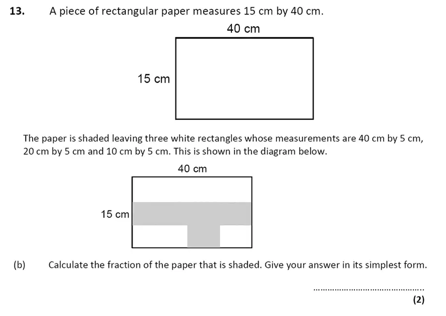 Question 16 - City of London School – 10 Plus Specimen Maths Paper