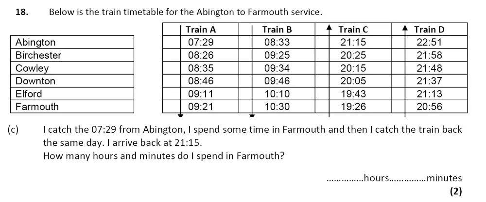 Question 22 - City of London School – 10 Plus Specimen Maths Paper