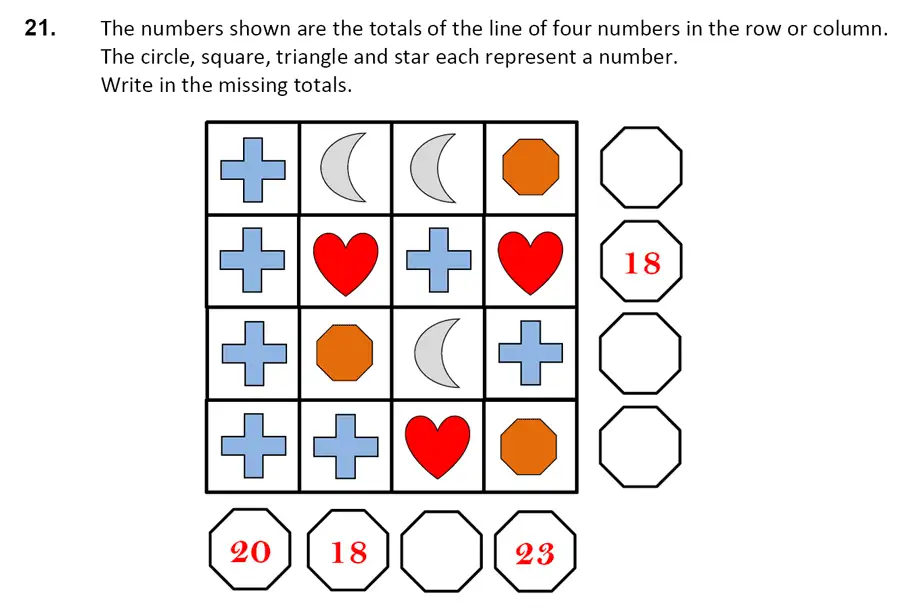 Question 25 - City of London School – 10 Plus Specimen Maths Paper