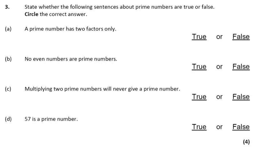 Question 3 - City of London School – 10 Plus Specimen Maths Paper