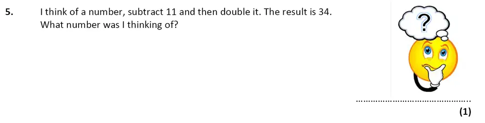 Question 6 - City of London School – 10 Plus Specimen Maths Paper