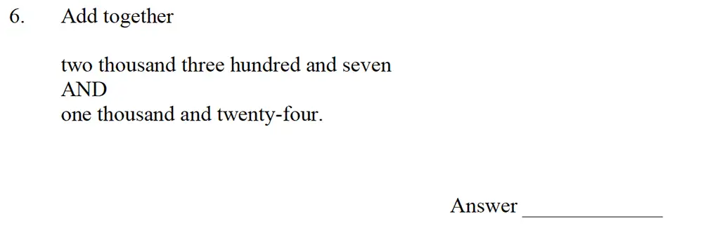 Question 7 - Emanuel School – 10 Plus Maths Entrance Exam Paper