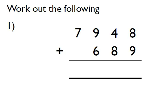 Question 1 - King’s College School – 10 Plus Maths Specimen Paper Group D