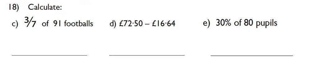 Question 22 - King’s College School – 10 Plus Maths Specimen Paper Group D