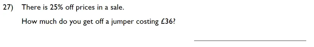 Question 31 - King’s College School – 10 Plus Maths Specimen Paper Group D