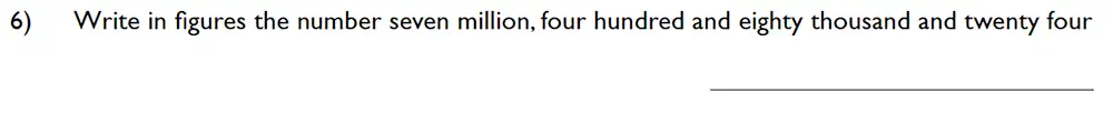 Question 6 - King’s College School – 10 Plus Maths Specimen Paper Group D
