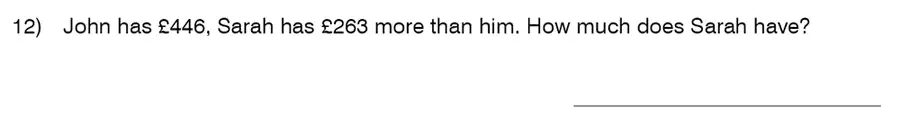 Question 12 - King’s College School – 8 Plus Maths Specimen Paper