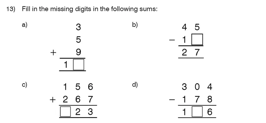 Question 13 - King’s College School – 8 Plus Maths Specimen Paper
