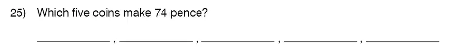 Question 25 - King’s College School – 8 Plus Maths Specimen Paper