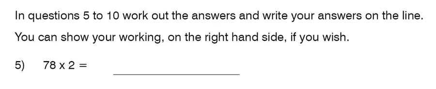 Question 5 - King’s College School – 8 Plus Maths Specimen Paper