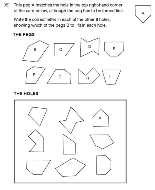 Question 37 - King’s College School – 9 Plus Maths Practice Paper 2014