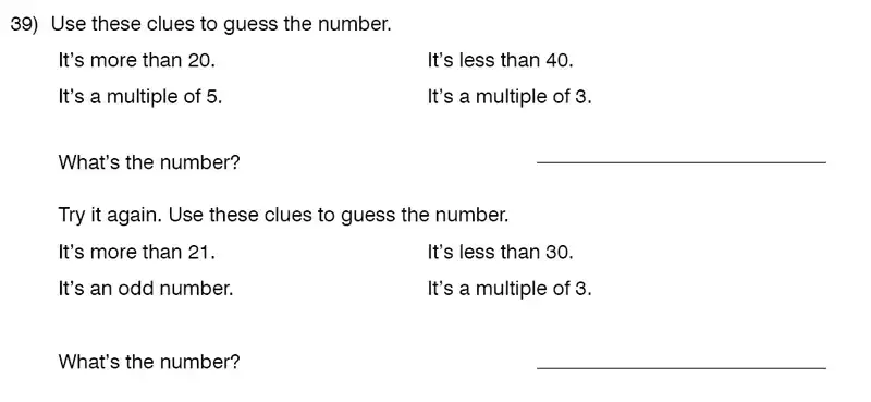 Question 41 - King’s College School – 9 Plus Maths Practice Paper 2014