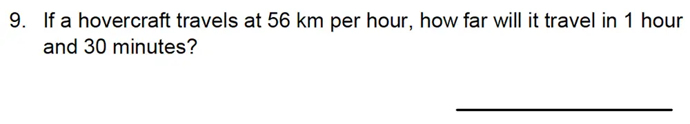 Question 9 - Kingston Grammar School – 10 Plus Maths Specimen Paper Deferred Entry