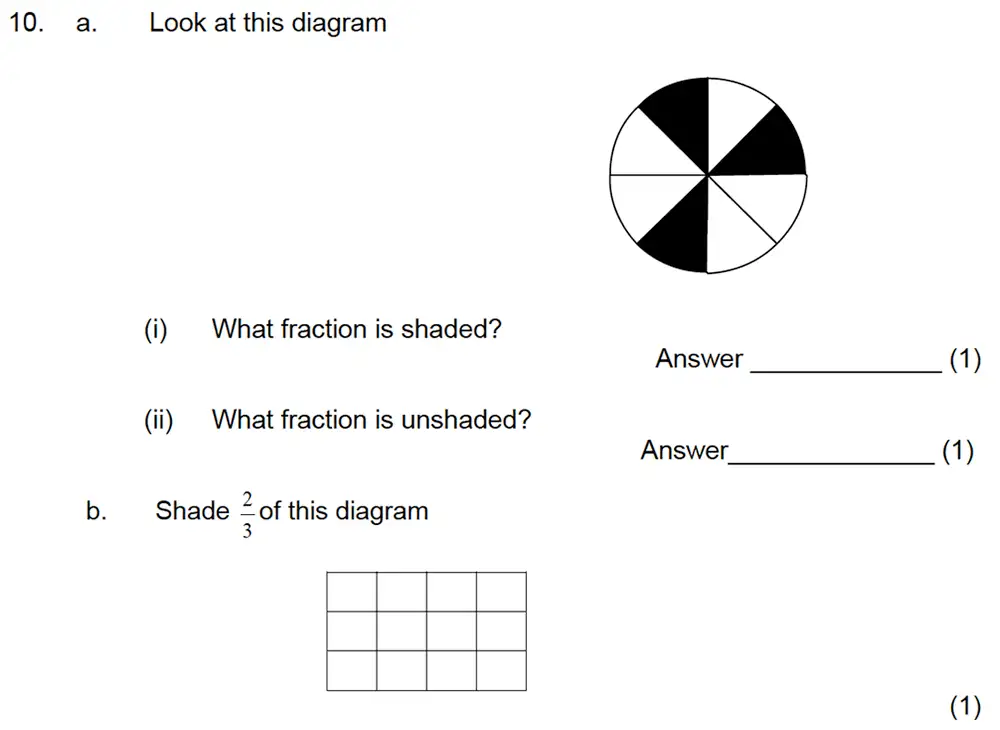 Question 11 - Leicester Grammar School – 10 Plus Maths Specimen Paper