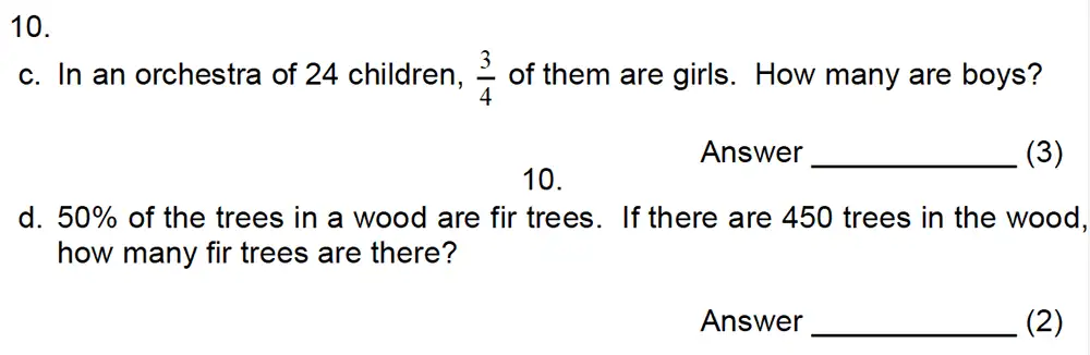 Question 12 - Leicester Grammar School – 10 Plus Maths Specimen Paper
