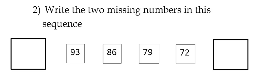 Question 2 - Magdalen College School – 8 Plus Maths Past paper