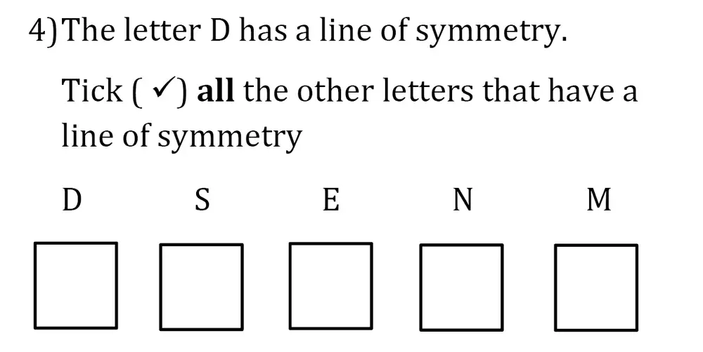 Question 4 - Magdalen College School – 8 Plus Maths Past paper