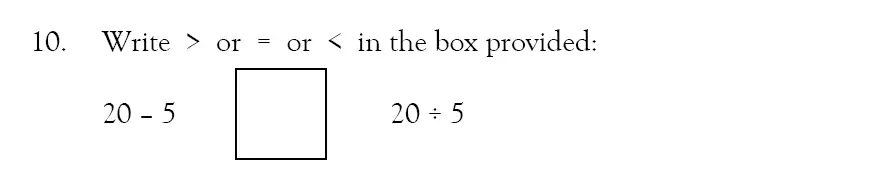 Question 10 - Magdalen College School – 9 Plus Maths Practice Paper