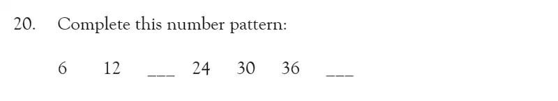 Question 20 - Magdalen College School – 9 Plus Maths Practice Paper