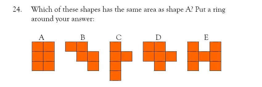 Question 24 - Magdalen College School – 9 Plus Maths Practice Paper