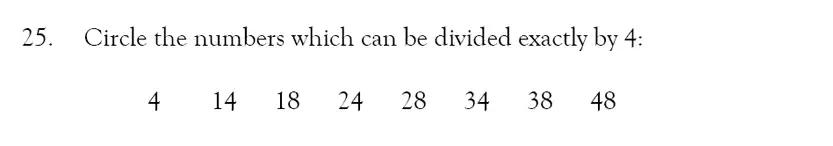 Question 25 - Magdalen College School – 9 Plus Maths Practice Paper