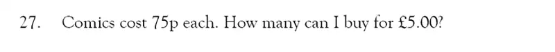 Question 27 - Magdalen College School – 9 Plus Maths Practice Paper