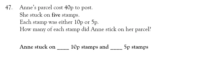 Question 44 - Magdalen College School – 9 Plus Maths Practice Paper