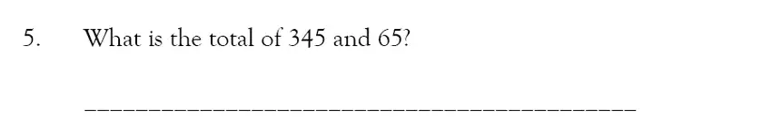 Question 5 - Magdalen College School – 9 Plus Maths Practice Paper