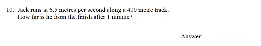Question 10 - Oundle School – 9 Plus Maths Practice Paper 2012
