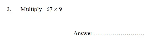 Question 3 - Oundle School – 9 Plus Maths Practice Paper 2012