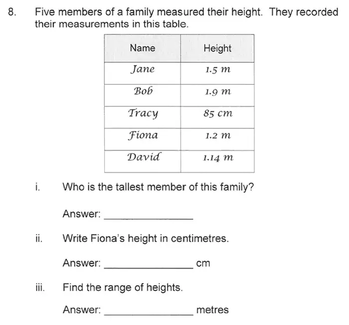 Question 11 - Solihull School – 10 Plus Maths Sample Paper 1