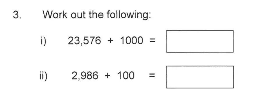 Question 3 - Solihull School – 10 Plus Maths Sample Paper 1