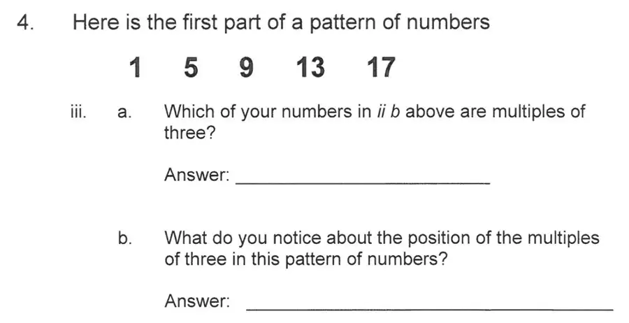 Question 6 - Solihull School – 10 Plus Maths Sample Paper 1