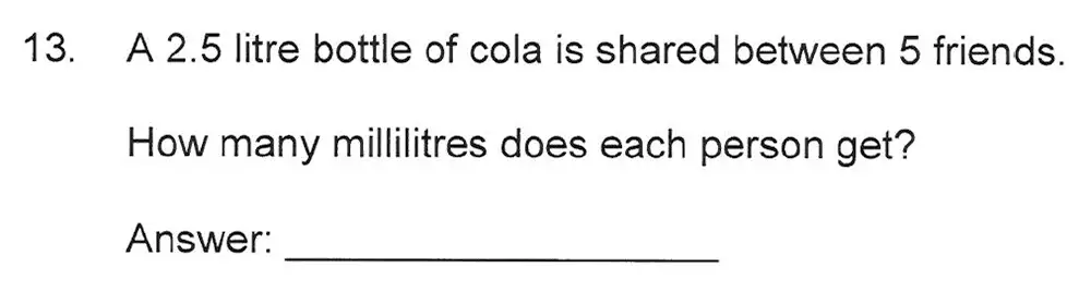 Question 13 - Solihull School – 10 Plus Maths Sample Paper 2