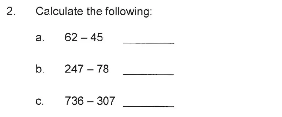 Question 2 - Solihull School – 10 Plus Maths Sample Paper 2